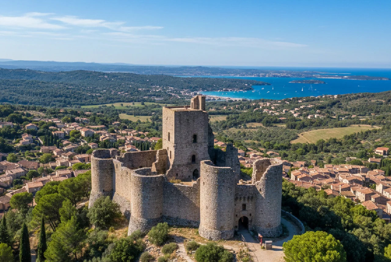Vue dégagée château de Grimaud